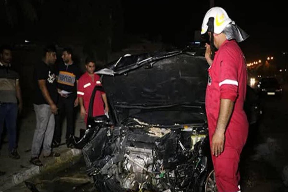 حریق خودروی پژو