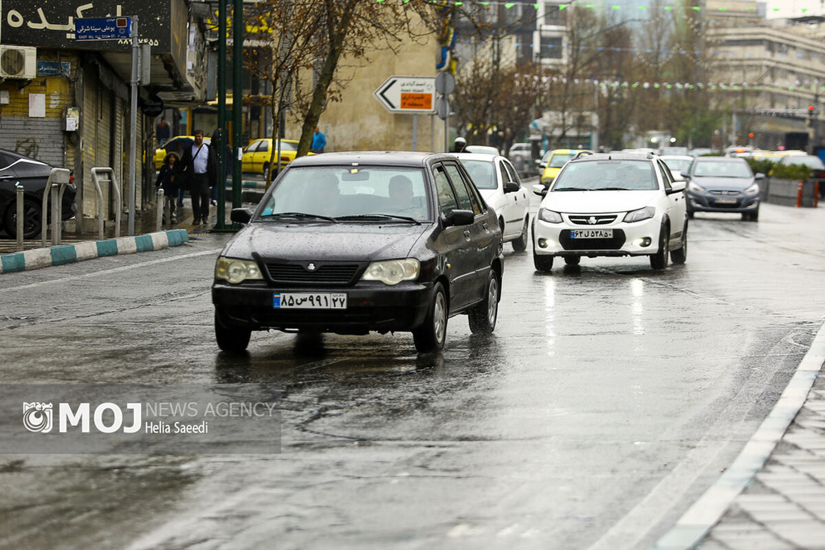 بارش باران در تهران