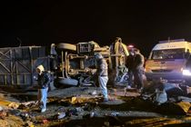 اعلام اسامی مصدومان حادثه واژگونی اتوبوس اصفهان - مشهد
