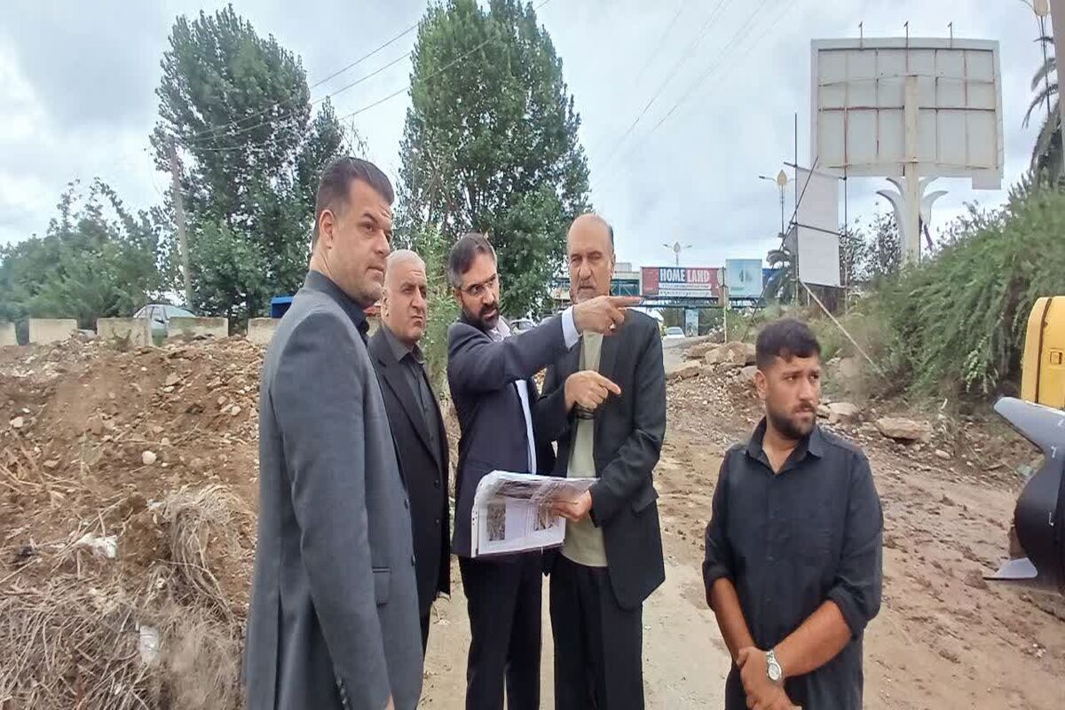 بازدید میدانی فرماندار ساری از  زیرگذر پل تجن