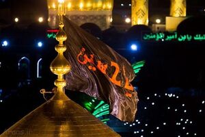 لحظه اعلام خبر شهادت امام خامنه‌ای در حرم امام حسین (ع) + فیلم