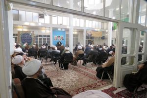 مراسم جشن میلاد حضرت زینب سلام الله علیها در دفتر آیت الله فاضل لنکرانی