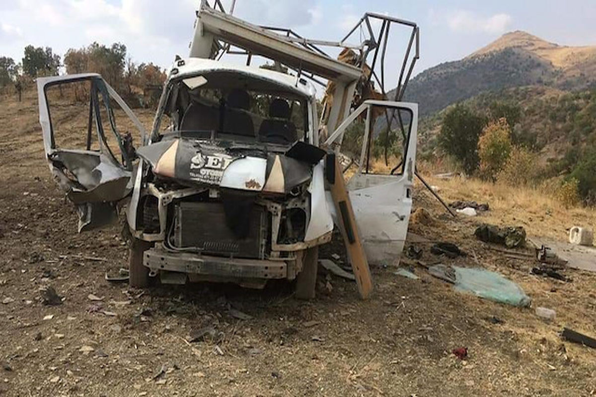 هدف قرار گرفتن خودروی نظامیان ترکیه