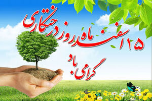 مراسم کاشت نهال بمناسبت روز درختکاری و گرامیداشت هفته منابع طبیعی در شرکت ملی پخش فرآورده‌های نفتی منطقه قم