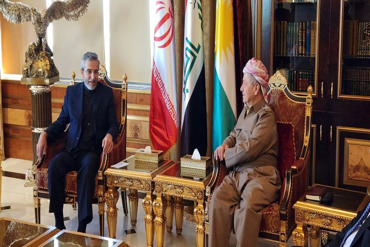 علی باقری کنی با مسعود بارزانی دیدار کرد