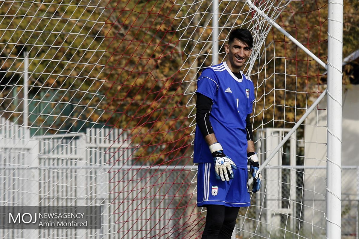 تمرین تیم ملی فوتبال- ۲۷ آبان ۱۳۹۷/بیرانوند