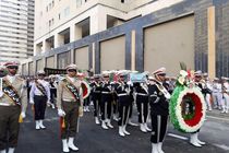 مراسم تشییع پیکر دو شهید گمنام با حضور امیر سیاری برگزار شد