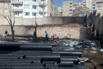 انبار جهاد کشاورزی کردستان در آتش سوخت