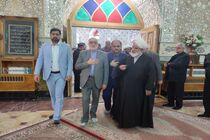 حضور معاون سیاسی قوه قضاییه در امام زاده آقا علی عباس بادرود