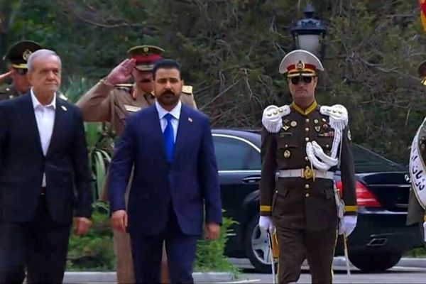 رئیس‌جمهور از نخست‌وزیر عراق رسما استقبال کرد