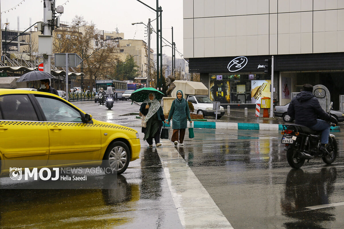 بارش باران در تهران