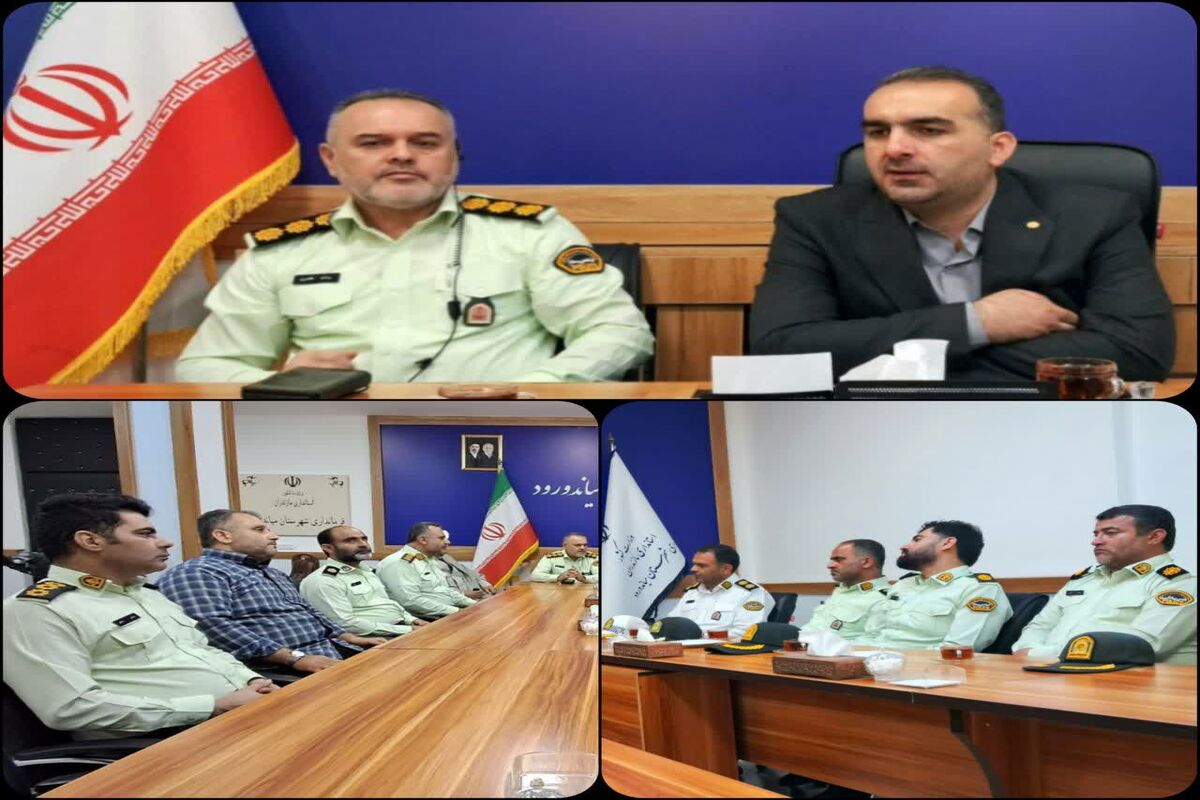 فرمانده انتظامی شهرستان با فرماندار میاندورود، 