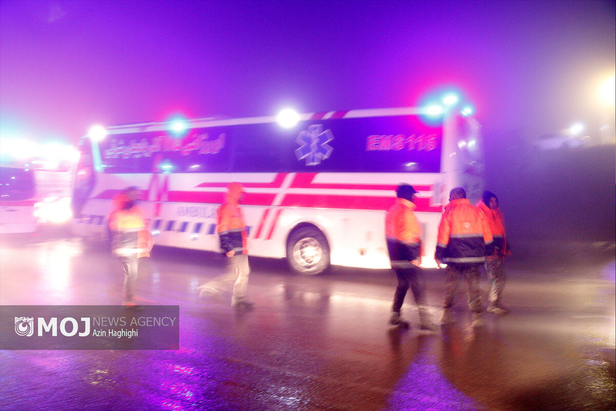 محل سانحه بالگرد حامل رئیس جمهور