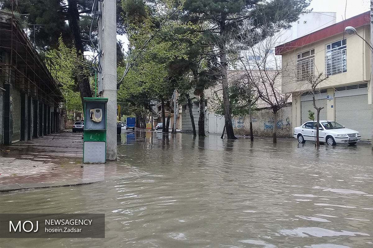 آب گرفتگی معابر شهری در گنبد کاووس