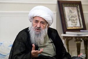 مراسم ترحیم آیت الله شاه آبادی با حضور آیت الله لاریجانی برگزار شد