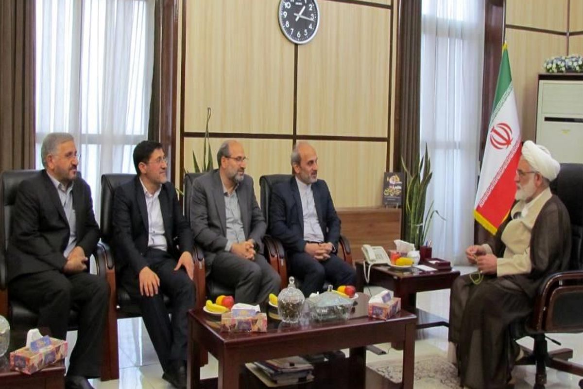 منتظری، رئیس دیوان عالی کشور در دیدار با رئیس سازمان صدا و سیما