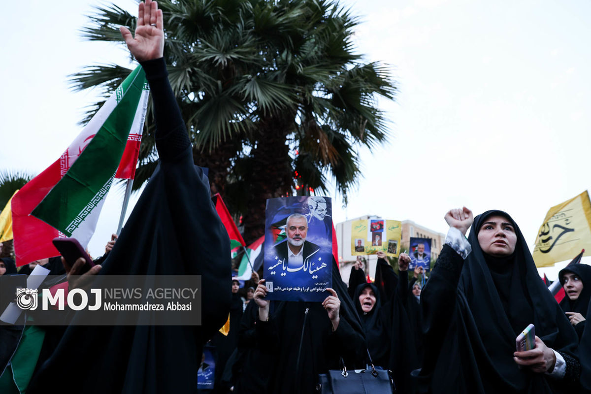 تجمع مردم تهران در محکومیت ترور شهید اسماعیل هنیه