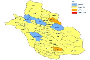 حذف رنگ قرمز از نقشه کرونا در فارس