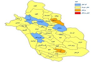 حذف رنگ قرمز از نقشه کرونا در فارس