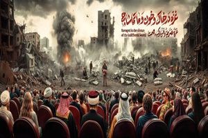 دیوارنگاره ولیعصر به رنگ «غزه» شد