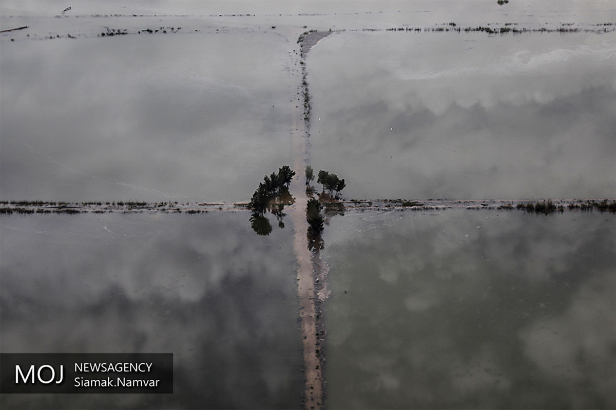 تصاویر هوایی از مناطق سیل زده استان خوزستان
