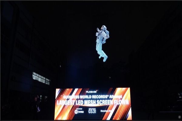 چین رکوردار بزرگترین صفحه نمایش پرنده شد