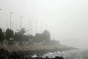 باد شدید جنوب‌شرقی و گرد و غبار سواحل و جزایر هرمزگان را فرا گرفت