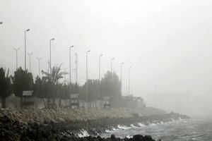 باد شدید جنوب‌شرقی و گرد و غبار سواحل و جزایر هرمزگان را فرا گرفت