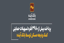 پرداخت بیش از 3980 فقره تسهیلات حمایتی کمک ودیعه مسکن توسط بانک آینده