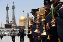 دسته عزاداران خادمان حرم مطهر حضرت معصومه (س) در آستانه سالروز عادت امام جواد (ع)