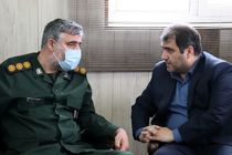 دیدار جانشین سپاه صاحب الامر(عج) استان قزوین با فرماندار آوج