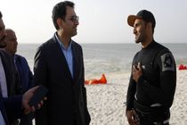 تقدیر محمد کبیری از ورزشکار حامی محیط زیست و دیدار با ورزشکاران کایت بوردینگ جزیره کیش