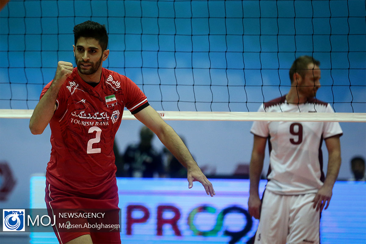 دیدار تیم های ملی والیبال ایران و قطر