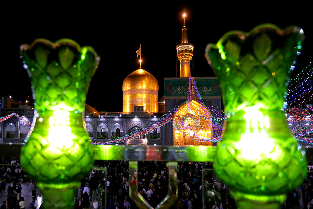  نورپردازی حرم مطهر رضوی  اعیاد شعبانیه