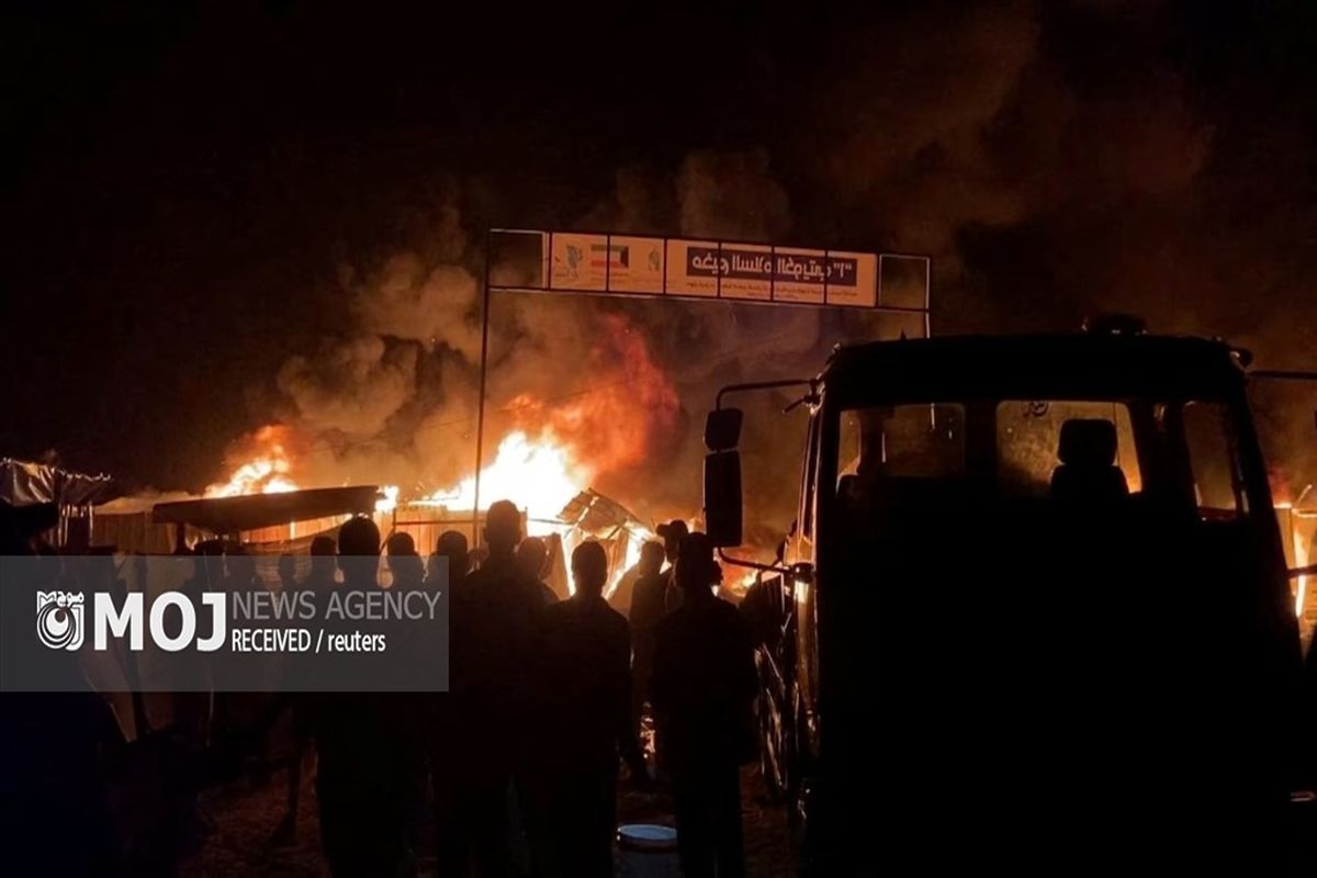 بمباران اردوگاه آوارگان در رفح توسط رژیم صهیونیستی