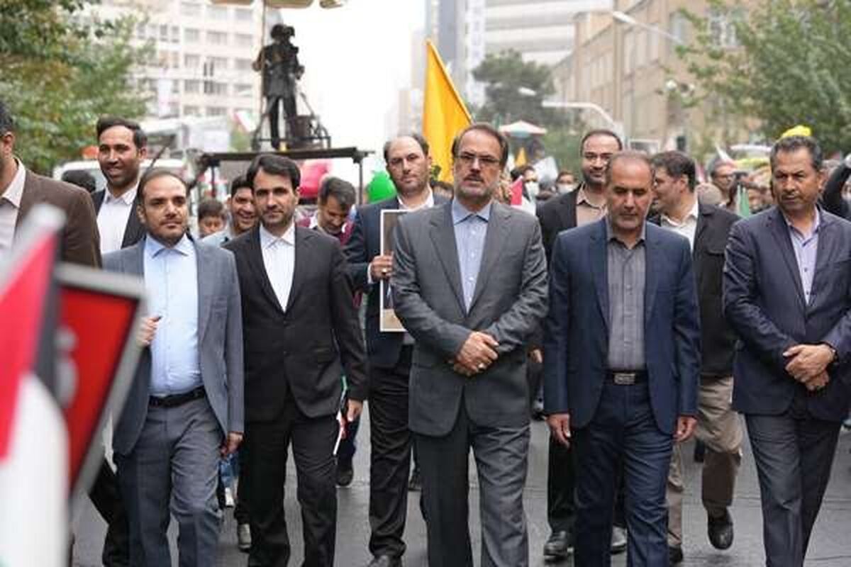 رئیس سازمان بازرسی در مراسم راهپیمایی ۱۳ آبان 