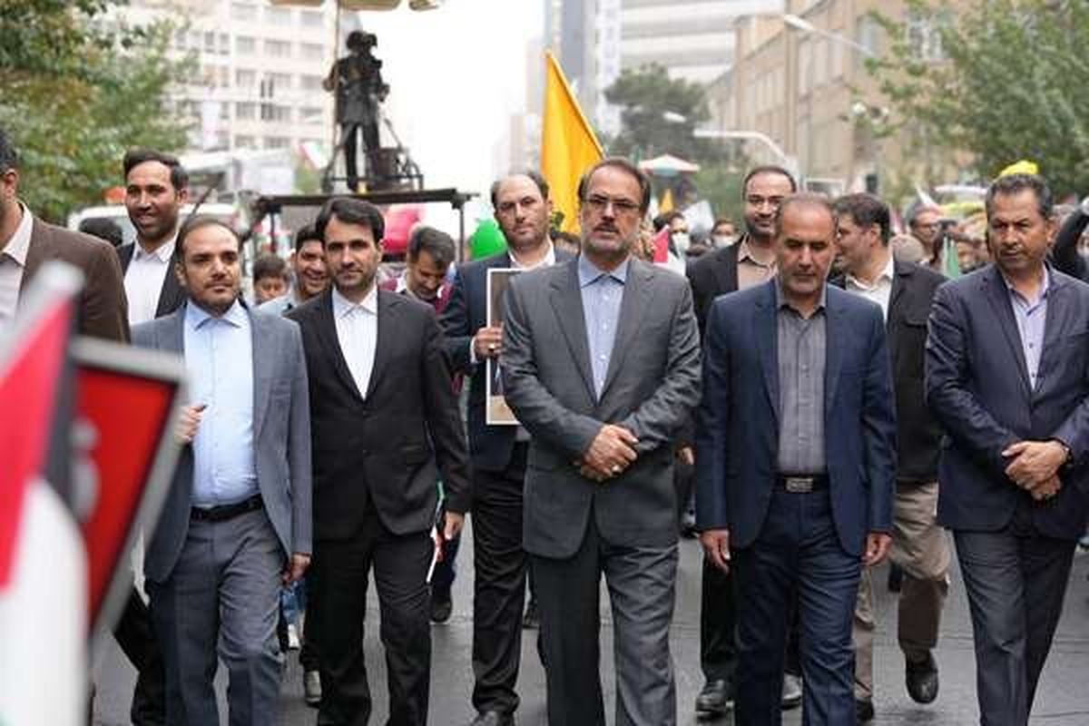 رئیس سازمان بازرسی در مراسم راهپیمایی ۱۳ آبان 