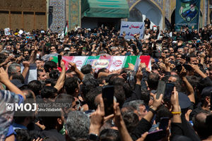 مراسم تشییع و خاکسپاری شهید امیرعبداللهیان در حرم حضرت عبدالعظیم 