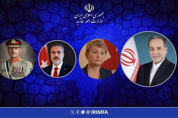 عراقچی با وزرای خارجه انگلیس و ترکیه و فرمانده ارتش پاکستان در مورد نقض آتش گفتگو کرد