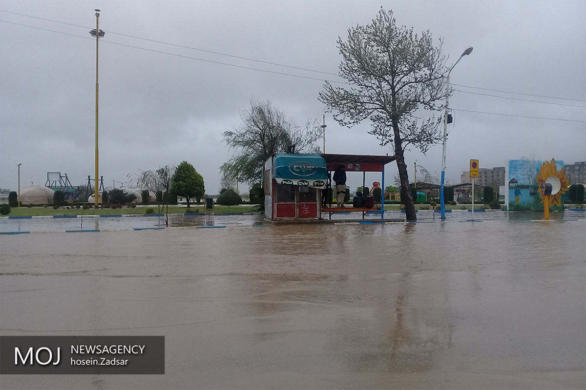 آب گرفتگی معابر شهری در گنبد کاووس