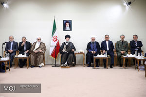 دیدار رییس‌جمهوری و اعضای هیات دولت با مقام معظم رهبری
