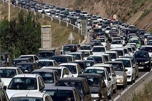 ترافیک در جاده چالوس سنگین است