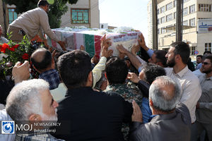 تشییع پیکر شهید مدافع حرم ابوالفضل سرابیان در کرمانشاه