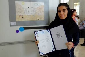 اثر دانش آموز مینابی عنوان نقاشی برتر را دریافت کرد