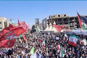 راهپیمایی جمعه خشم و نصر امروز در مشهد برگزار شد