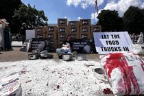 تظاهرات حامیان فلسطین مقابل کاخ سفید