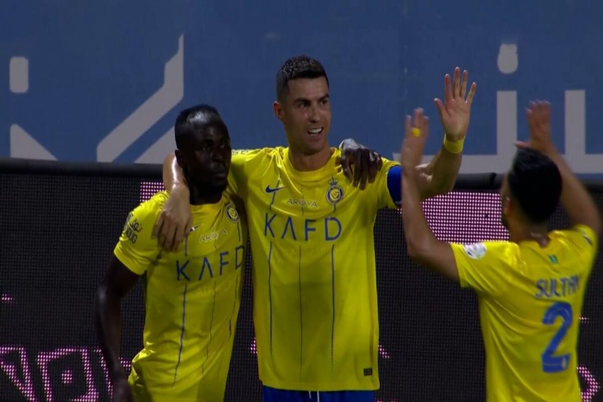 رونالدو و مانه در ترکیب النصر برابر پرسپولیس