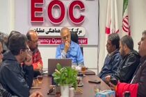 بازدید استاندار هرمزگان از مرکز EOC جمعیت هلال‌احمر استان 