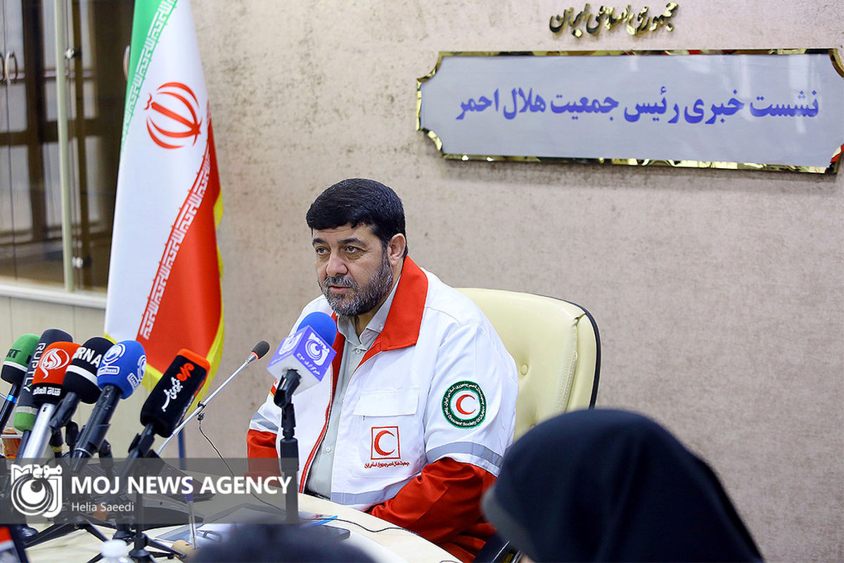 نشست خبری رئیس جمعیت هلال احمر