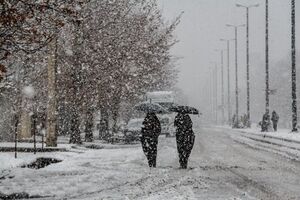 بارش برف زمستانی در بوئین میاندشت و فریدن